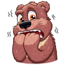 😱 emoji Mishka Telegram sticker 18 of 31
