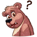 😨 emoji Mishka Telegram sticker 7 of 31