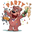 🙃 emoji Mishka Telegram sticker 14 of 31