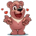 😍 emoji Mishka Telegram sticker 9 of 31