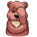 😌 emoji Mishka Telegram sticker 21 of 31