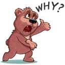 😧 emoji Mishka Telegram sticker 19 of 31