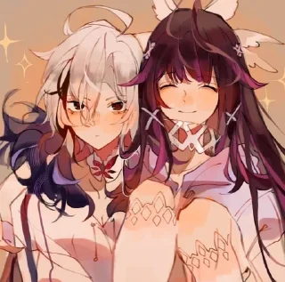 🖤 emoji Columbina and Arlecchino Telegram sticker 19 of 23