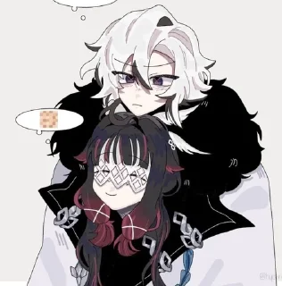 🖤 emoji Columbina and Arlecchino Telegram sticker 18 of 23