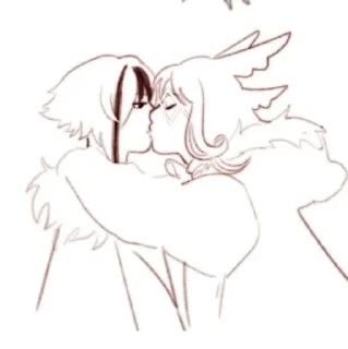 🖤 emoji Columbina and Arlecchino Telegram sticker 6 of 23