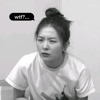 🤨 emoji bw Seulgi by @MypMeovv Telegram sticker 10 of 16