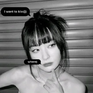 😏 emoji bw Seulgi by @MypMeovv Telegram sticker 5 of 16