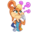 🤔 emoji Lola Bunny • @joy_sticker Telegram sticker 7 of 20