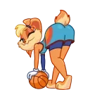 🍑 emoji Lola Bunny • @joy_sticker Telegram sticker 12 of 20