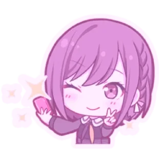 🌟 emoji Шинономе Эна коллоринг Telegram sticker 12 of 73