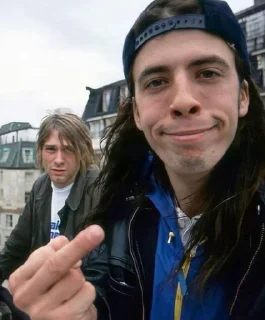 🖕 emoji Nirvana Kurt Telegram sticker 10 of 33