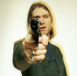 🔫 emoji Nirvana Kurt Telegram sticker 3 of 33