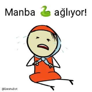 😭 emoji Manba 🐍 @Qonshubot Telegram sticker 14 of 31