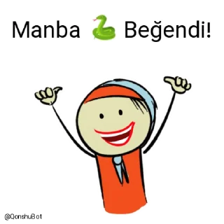👍 emoji Manba 🐍 @Qonshubot Telegram sticker 20 of 31