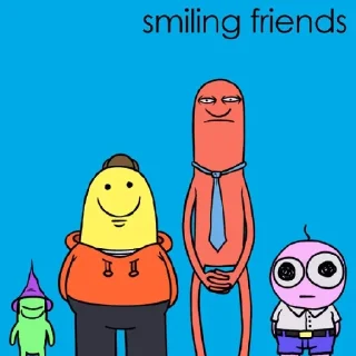😀 emoji Smiling Friends | via @StickedApp_bot Telegram sticker 1 of 81