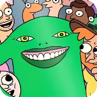 🙂 emoji Smiling Friends | via @StickedApp_bot Telegram sticker 16 of 81