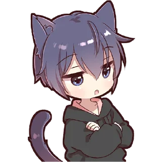 😑 emoji Котик в худи @Nyasticks Telegram sticker 11 of 33