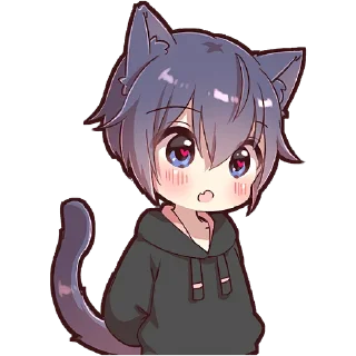 😍 emoji Котик в худи @Nyasticks Telegram sticker 20 of 33