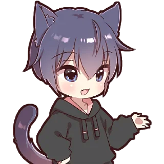 💁‍♂ emoji Котик в худи @Nyasticks Telegram sticker 12 of 33