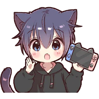 📢 emoji Котик в худи @Nyasticks Telegram sticker 15 of 33