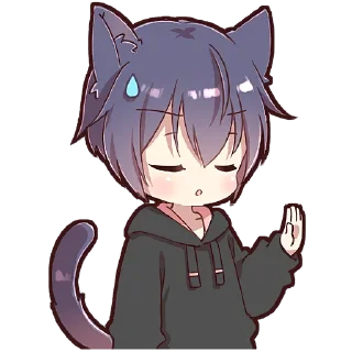 🫸 emoji Котик в худи @Nyasticks Telegram sticker 13 of 33
