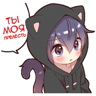 😍 emoji Котик в худи @Nyasticks Telegram sticker 21 of 33