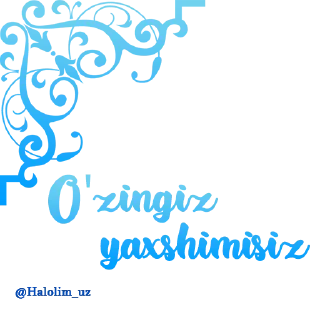 Sticker from @Halolim_uz kanali sizlar uchun