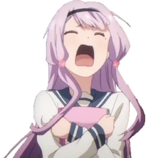 😫 emoji Ты единственная, кто любит Великого Меня?! [@anime_stickerr] Telegram sticker 17 of 69