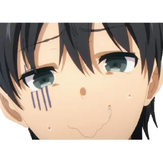 🙂 emoji Ты единственная, кто любит Великого Меня?! [@anime_stickerr] Telegram sticker 11 of 69