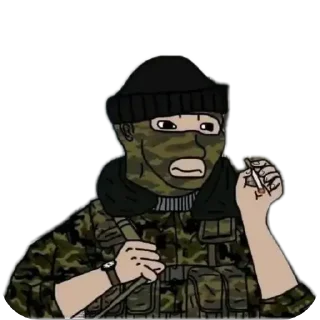 😎 emoji Military, ТГК: @w_w_life ➡️ @Ctikerubot Telegram sticker 16 of 42