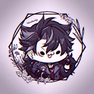 🫐 emoji ˙⋆✮ @taosei / Dog Wriothesley ✮⋆˙ Telegram sticker 24 of 28
