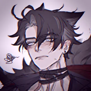 🫐 emoji ˙⋆✮ @taosei / Dog Wriothesley ✮⋆˙ Telegram sticker 10 of 28