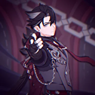 🫐 emoji ˙⋆✮ @taosei / Dog Wriothesley ✮⋆˙ Telegram sticker 8 of 28