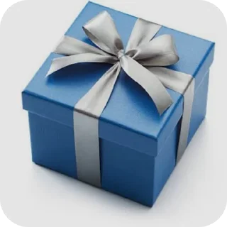 🎁 emoji Blue aesthetic Telegram sticker 9 of 9