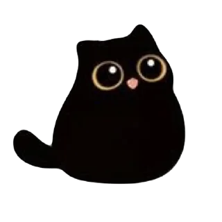 Sticker from cute black cat @fluxstickers