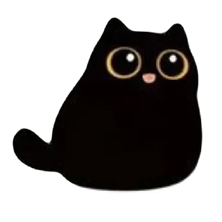 Sticker from cute black cat @fluxstickers