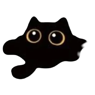 Sticker from cute black cat @fluxstickers