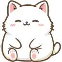 😌 emoji Cute Kitty @EmodzyPremium Telegram sticker 23 of 50