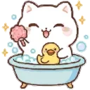 🛀 emoji Cute Kitty @EmodzyPremium Telegram sticker 7 of 50