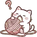 ❓ emoji Cute Kitty @EmodzyPremium Telegram sticker 10 of 50
