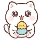 🐤 emoji Cute Kitty @EmodzyPremium Telegram sticker 5 of 50