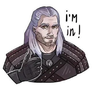 👍 emoji Witcher Telegram sticker 1 of 15
