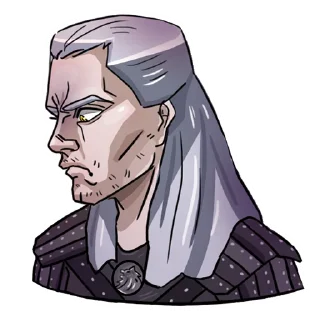 😧 emoji Witcher Telegram sticker 11 of 15