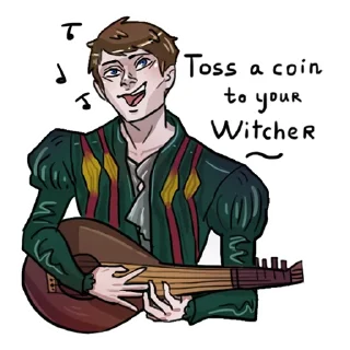 🥳 emoji Witcher Telegram sticker 12 of 15