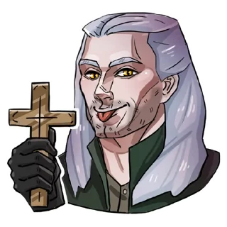 😰 emoji Witcher Telegram sticker 8 of 15