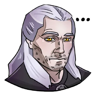 😕 emoji Witcher Telegram sticker 10 of 15