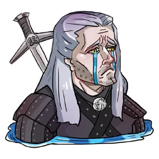 😭 emoji Witcher Telegram sticker 5 of 15