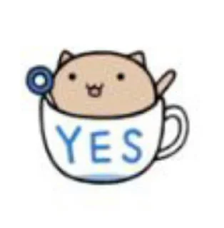 Sticker from Кошки чашки