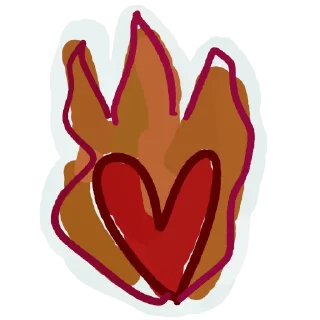 ❤️‍🔥 emoji Пурли реакции Telegram sticker 8 of 20