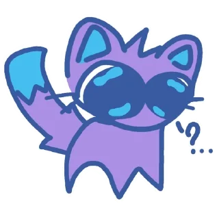 Sticker from Обкуренный фиолетовый кот